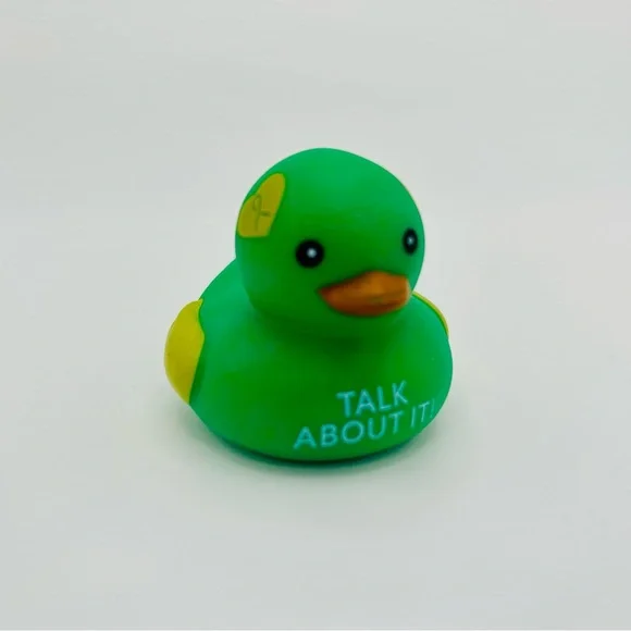 💚🦆 Mental Health Awareness Rubber Duck – Talk About It! (Limited Qty) - Picture 4 of 8